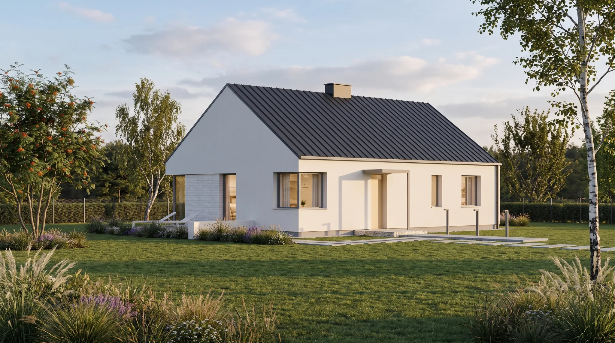 Projekt domu WAWA 3 od strony wejścia