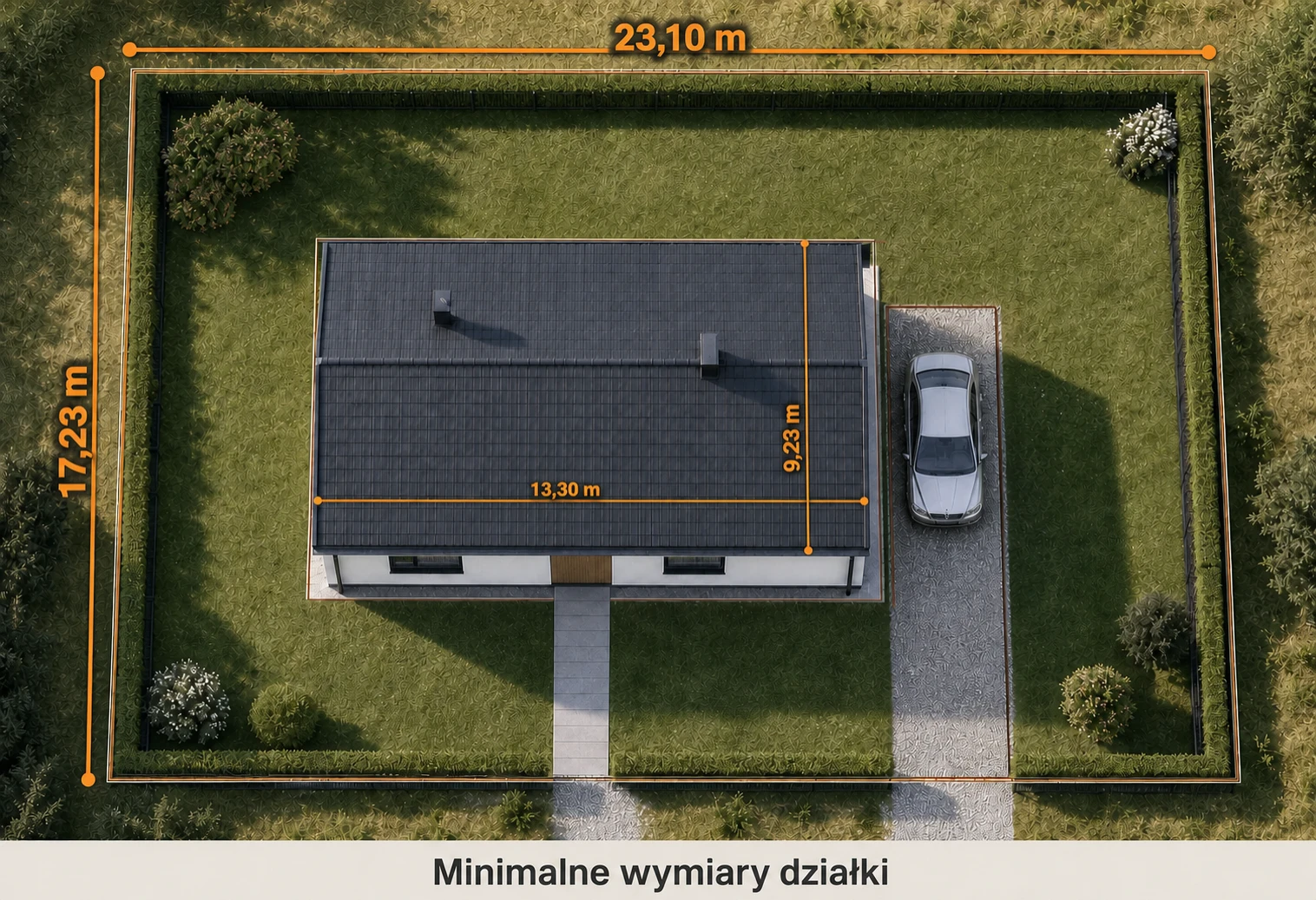 Przykładowy schemat usytuowania domu WAWA 3